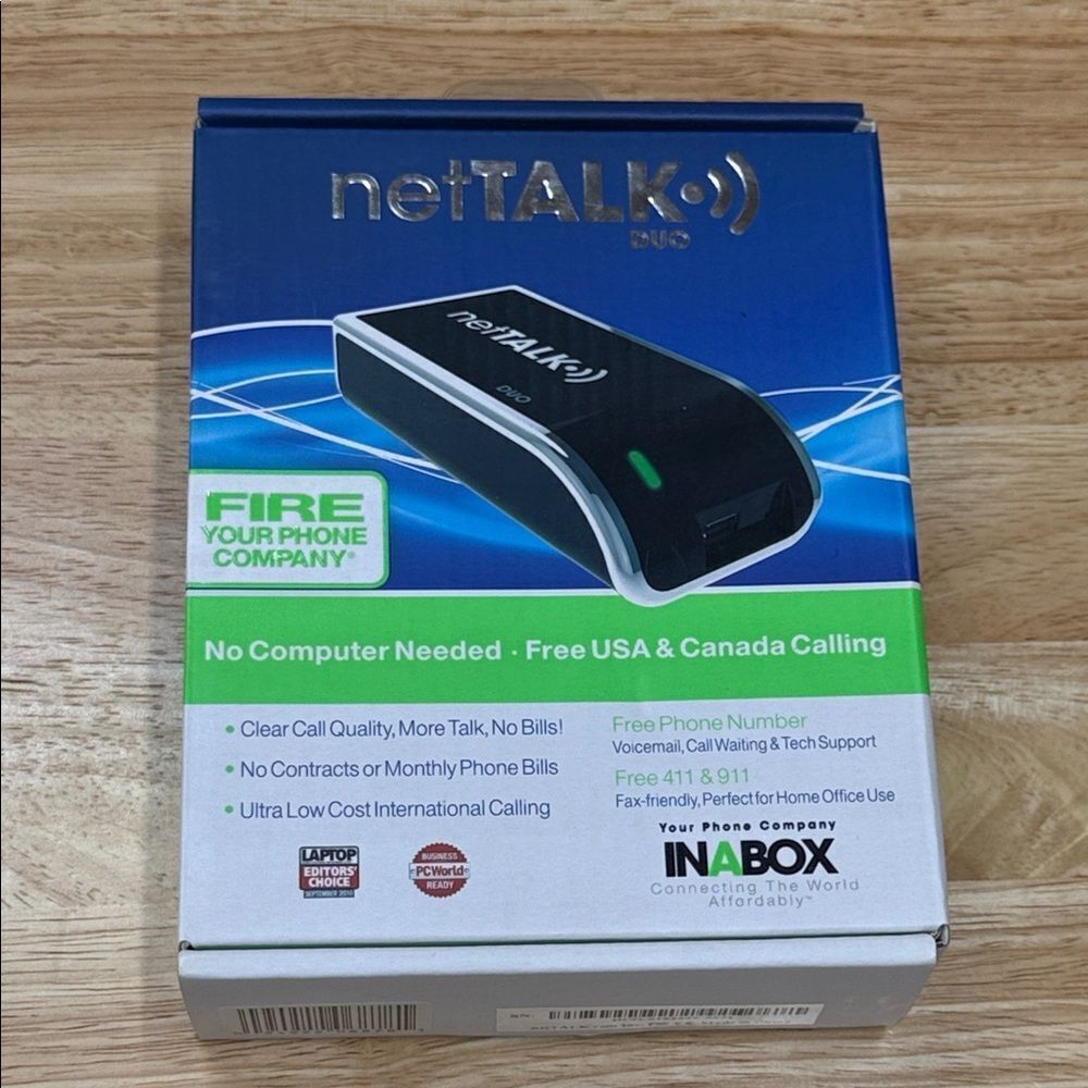 NetTalk DUO Device Free Calls to US and Canada Ethernet - Hardly Used W/Box